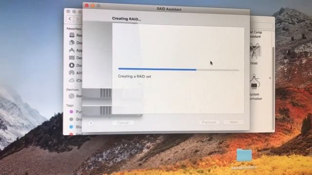 Create RAID0 volume using disk utility on High Sierra with MacOS format SUCCESS смотреть онлайн
