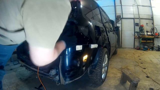 Ниссан Х-трейл ремонт Н Новгород кузовной ремонт и окраска . Nissan X-Trail Auto body repair. смотреть онлайн