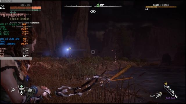 Horizon Zero Dawn Gameplay - AMD A8 7600 APU Gaming смотреть онлайн