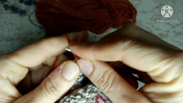МК носок с жаккардовым узором часть 4 ( ПЯТКА БУМЕРАНГ) смотреть онлайн