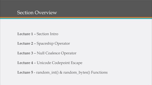 Learn about the new operators and functions introduced in PHP 7 смотреть онлайн