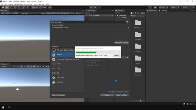 WebGL Export In Unity 2020