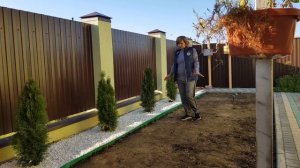 Идеи дизайна двора// Двор частного дома// Как мы украсили свой двор на входе