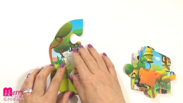 Мишки Кеша и Тучка изобретатели - собираем пазл для малышей Ми-ми-мишки | Merry Nika