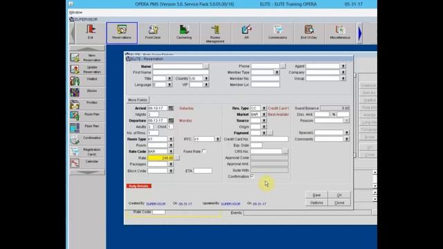 Oracle Hospitality eLearning - Hotels ( Reservations I )شرح برنامج اوبرا للفنادق ( كيفيه عمل حجز 1) смотреть онлайн