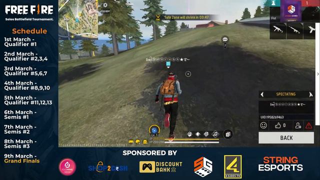String Esports||Free Fire Solos Battlefield||Grand Finale||1st March To 9th March смотреть онлайн