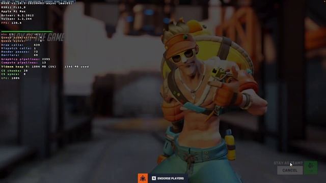 Overwatch 2 - CrossOver 22.1.1 (CXPatcher) - MacBook Pro 2021 M1 Max 32 GB