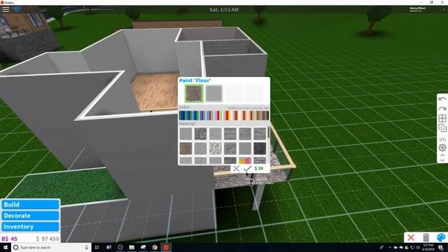 $15,000 MODERN HOUSE TUTORIAL! Starter Home! Roblox Bloxburg смотреть онлайн