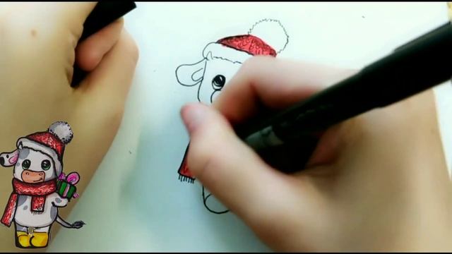 Как нарисовать быка на новый год. Как нарисовать быка. Рисунок быка на 2021. смотреть онлайн