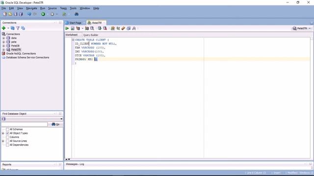 Oracle SQL Developer (Создание и заполнение таблиц) смотреть онлайн