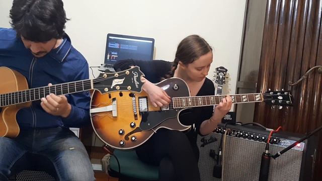 Jazz Blues w Girlfriend - Fender Twin Reverb Peerless Imperial ES175 Ibanez GB200 Focusrite Scarlet смотреть онлайн