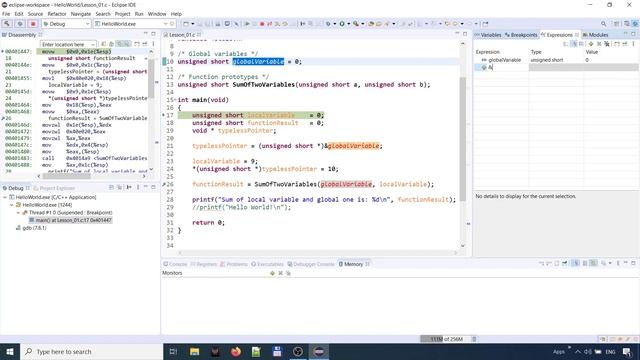 Installing GNU Debugger for Eclipse and basic presentation of Debug perspective | Learn with George смотреть онлайн
