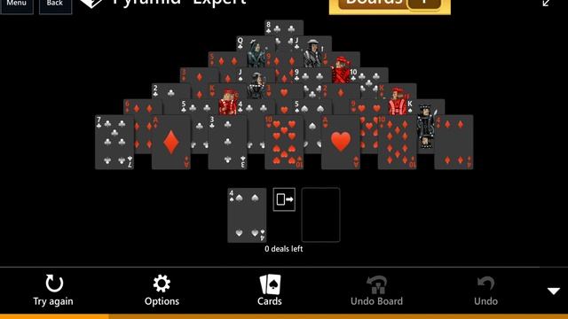 Star Club\Solitaire Dark\Pyramid: #10 Pyramid - Expert - Clear 2 boards in 1 deal смотреть онлайн