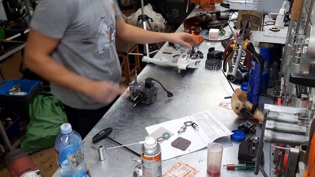 Полная сборка триммера Stihl FS 55. Ремонт косы Штиль