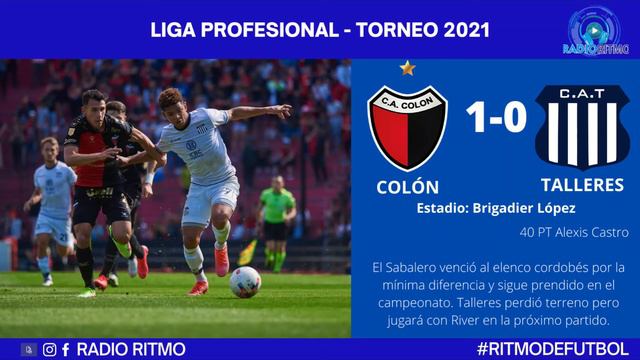 Colón 1 - Talleres 0 Liga Profesional 2021 (Relatos: Carlos Robledo) смотреть онлайн