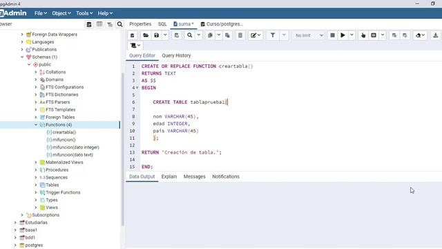 Curso de PostgreSQL(Parte 5)-Crear nuestras propias funciones (Procedimientos almacenados). смотреть онлайн
