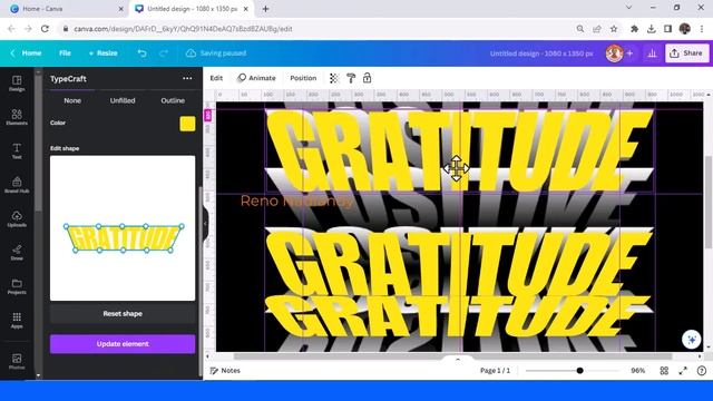 Flip Text Effect in Canva Tutorial | Blending Reflect and Gradient Typography Effect смотреть онлайн