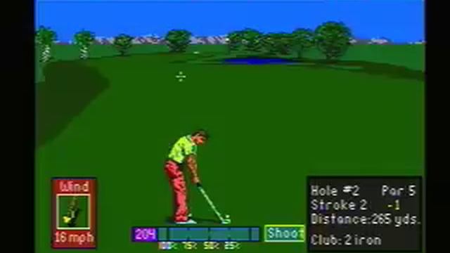 PGA Tour Golf - Sega Genesis Gameplay смотреть онлайн