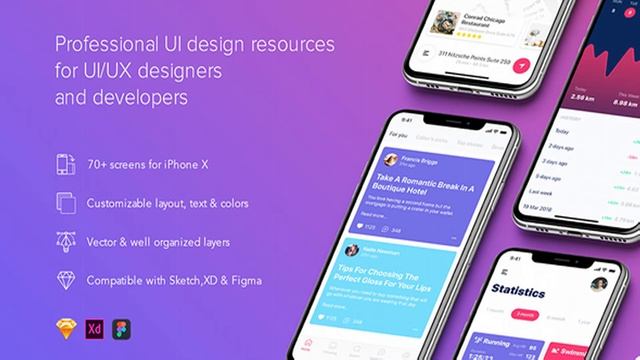 PRISMA - Mobile UI Kit for IphoneX | Themeforest Website Templates and Themes смотреть онлайн