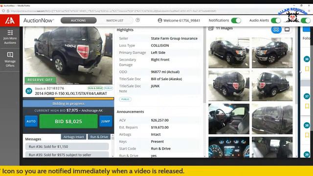 Copart and IAA Auto Auction Live. смотреть онлайн