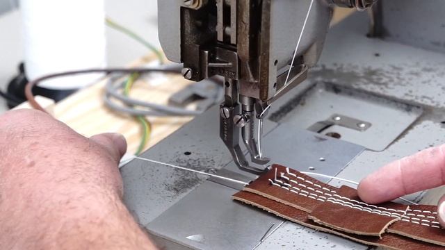 Adler 167-GK373 Industrial Sewing Machine Servo motor leather sewing demonstration. смотреть онлайн