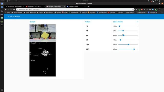 SCUTTLE Robot - Tuning Color Tracking using NodeRED (Short) смотреть онлайн