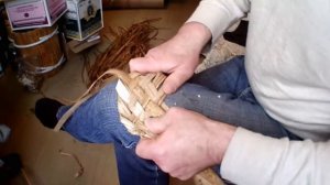 Начинаем плести лапти русские с пятки из 6ти лычек