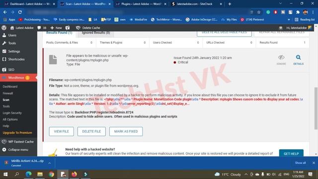 How to Remove Virus/Malware from WordPress Website| Remove Hacker Ads | Free method _ TechHost VK смотреть онлайн