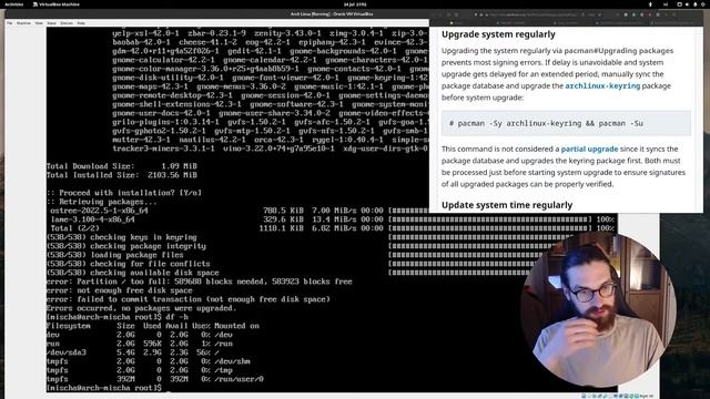 Building My OS in Arch Linux Ep. 2 - Installing GNOME Desktop Environment смотреть онлайн