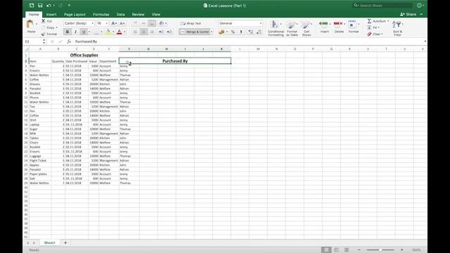 Excel P02 C1 hand 1 смотреть онлайн