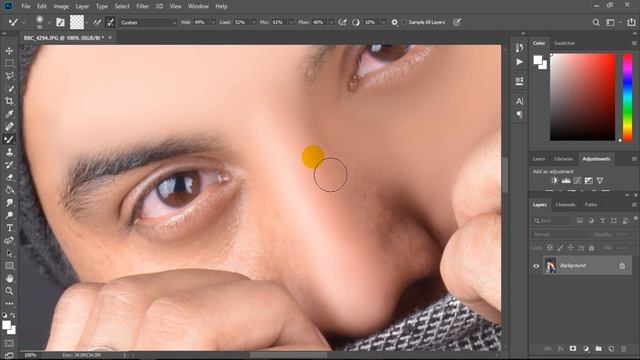 Advance Photo Editing Skin Retouching in Photoshop & best Mixer Brush Tool Setting SAAD BBC STUDIO смотреть онлайн