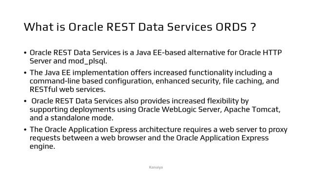 What is Oracle REST Data Services ORDS Application Express APEX смотреть онлайн