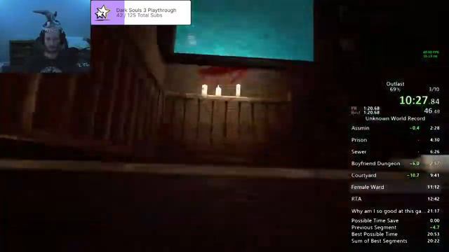 Outlast 69% Speedrun in 21:00 смотреть онлайн