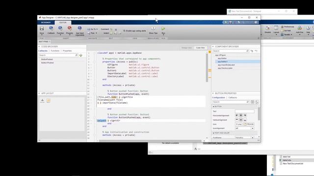MATLAB app designer ( import data using a dialog box , working with Text Area and Text Edit Field ) смотреть онлайн