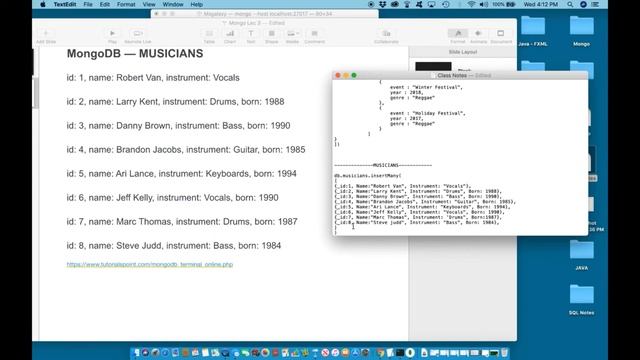 MongoDB - The Beginners Bootcamp - Create Musicians Collection смотреть онлайн