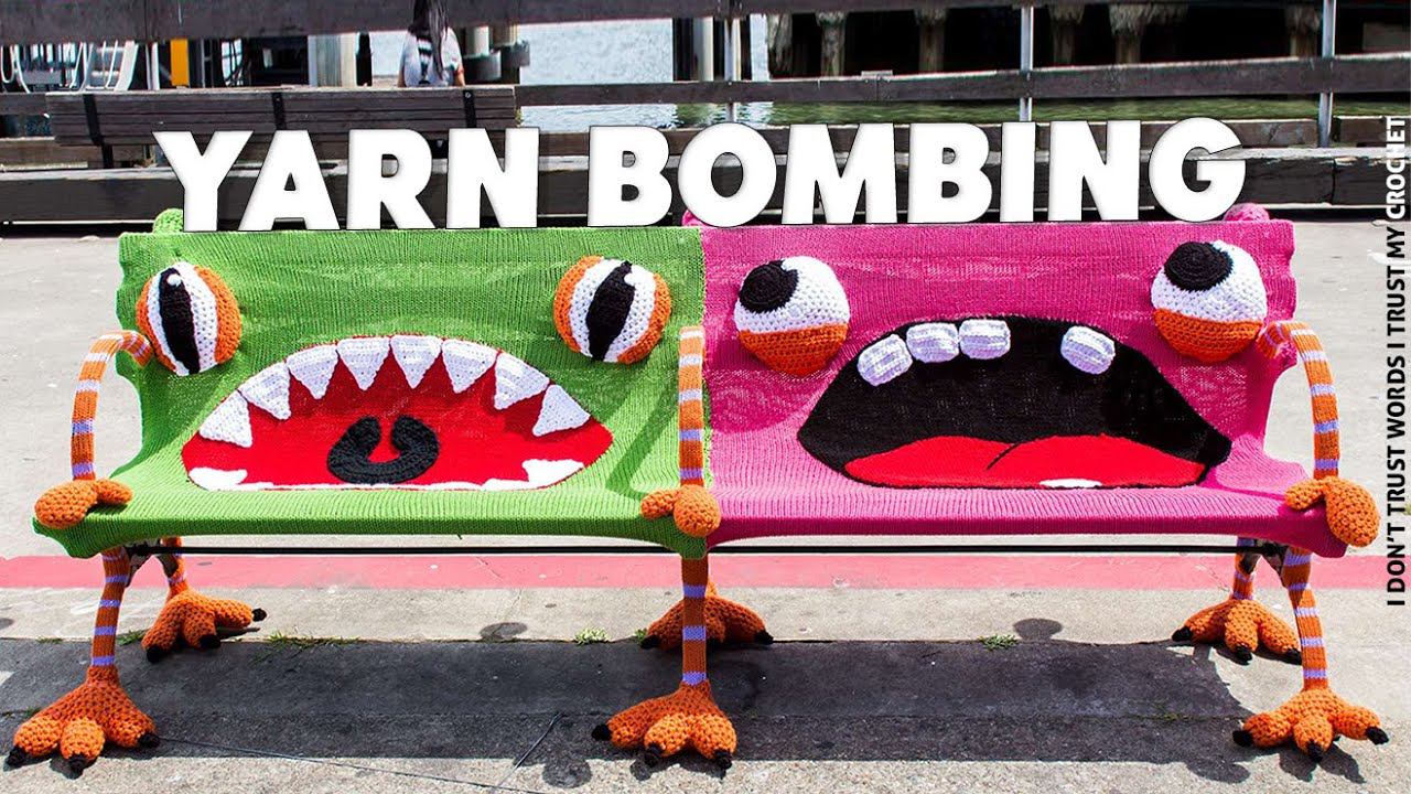 Yarn Bombing | Креативное вязание | Необычное вязание | Ярнбомбинг смотреть онлайн