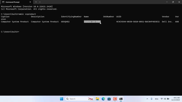 Как узнать модель ноутбука одной командой смотреть онлайн