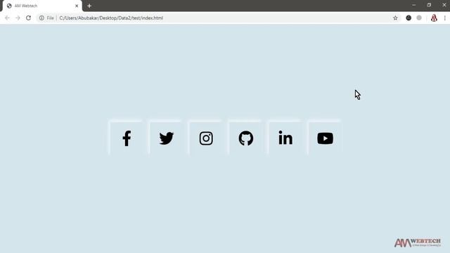 html and css | social media icons using css and html | neumorphism | fontawesome | am webtech смотреть онлайн