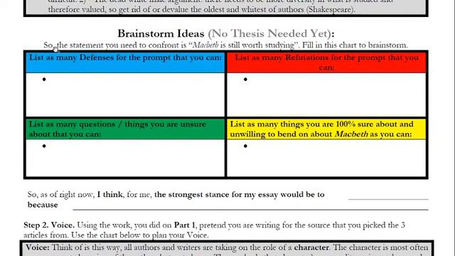 The Pop Essay Part 2 Your Argument and Your Voice Macbeth смотреть онлайн