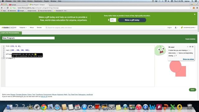how to even javascript 1 | simple shapes, background and text смотреть онлайн