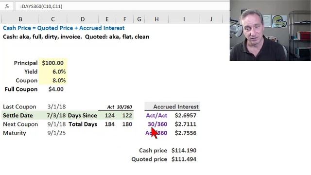 Accrued interest depends on the bond's day count convention (FRM T3-22) смотреть онлайн