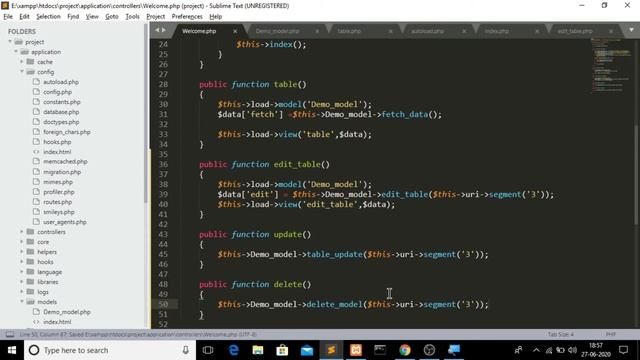 Delete Data in Database using Codeigniter Tutorial in Hindi смотреть онлайн