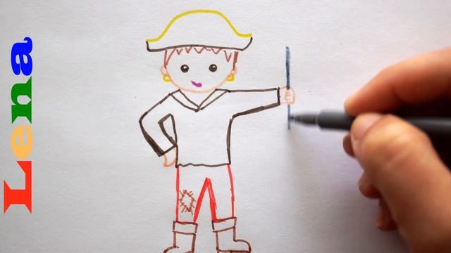 Pirat zeichnen ? Malen ☠️ How to draw a Pirate - как нарисовать пирата смотреть онлайн