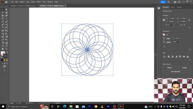 Adobe Illustrator Training | Rotate Tool | Class 9 Urdu/Hindi смотреть онлайн