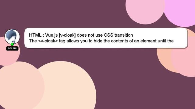 HTML : Vue.js [v-cloak] does not use CSS transition смотреть онлайн