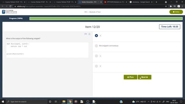 #CISCO|PYTHON ESSENTIALS PART 1 MODULE TEST 4|NETACAD|PCAP|EXAM |#Python Module Test 4|Python Exam смотреть онлайн