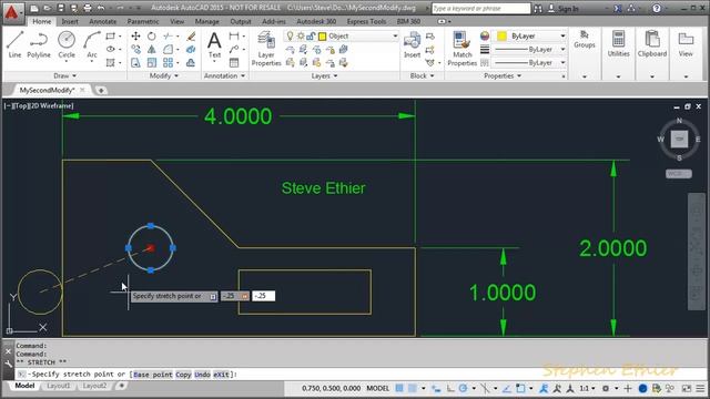 AutoCAD 2015 - Move, Copy, Rotate, and Grips - FTL Tutorial смотреть онлайн