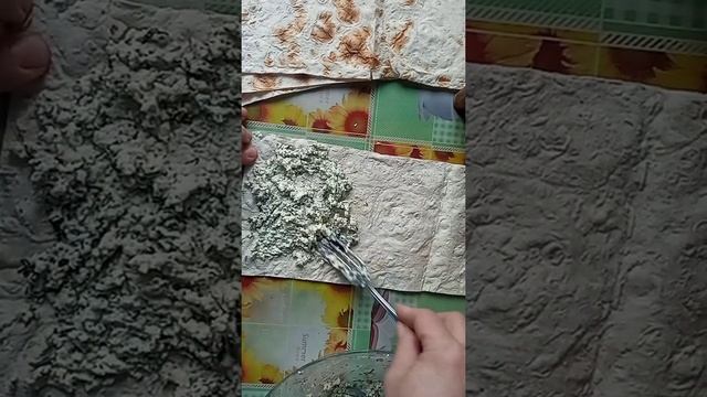 Творог с зеленью в лаваше. Лаваш с творогом и зеленью. смотреть онлайн