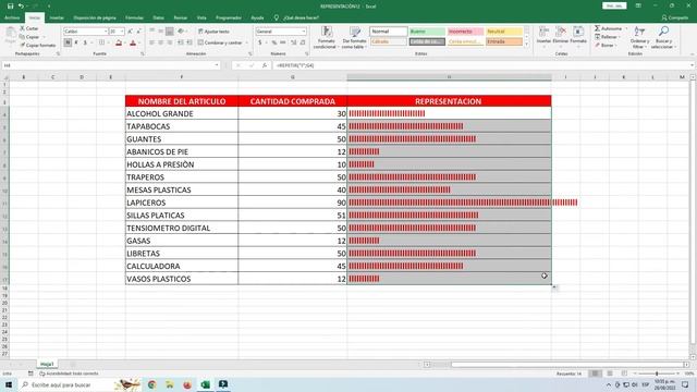 COMO REPRESENTAR DATOS EN FORMA DE BARRA EN UNA CELDA EN EXCEL. смотреть онлайн