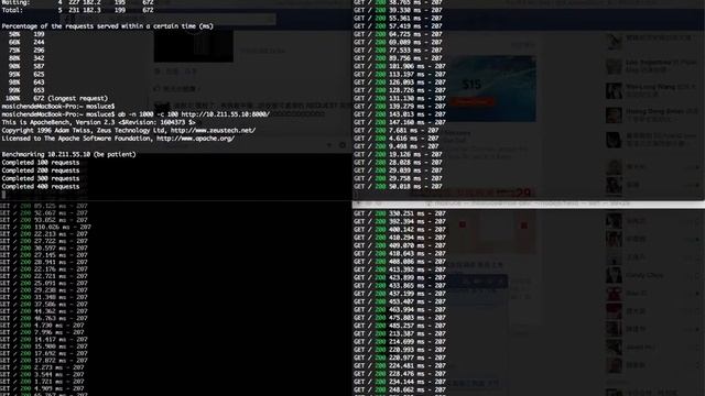 Load-Balance with Docker + NodeJS + MongoDB - TEST with ApachBench смотреть онлайн